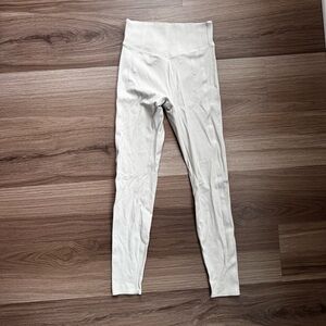 BuffBunny Small Bone White High Waisted Leggings booty Seam Contour